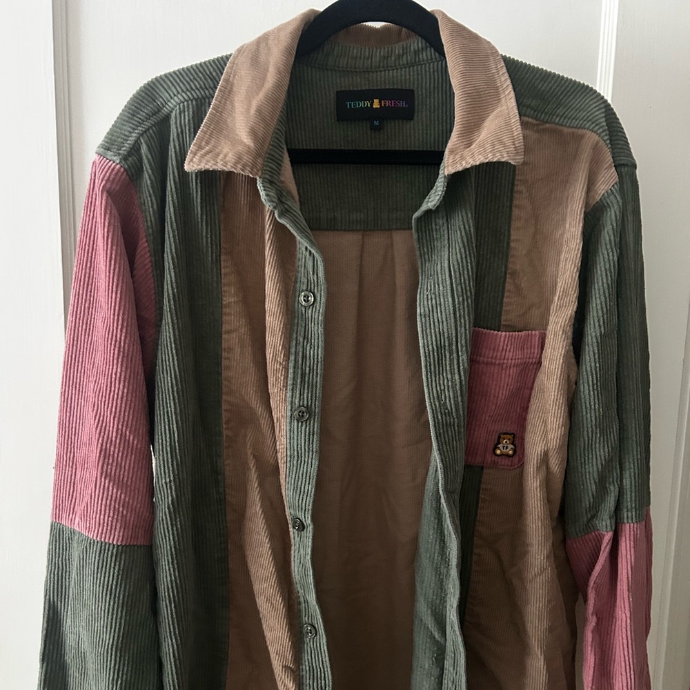 Corduroy Patchwork Long Sleeve 100% Cotton Medium